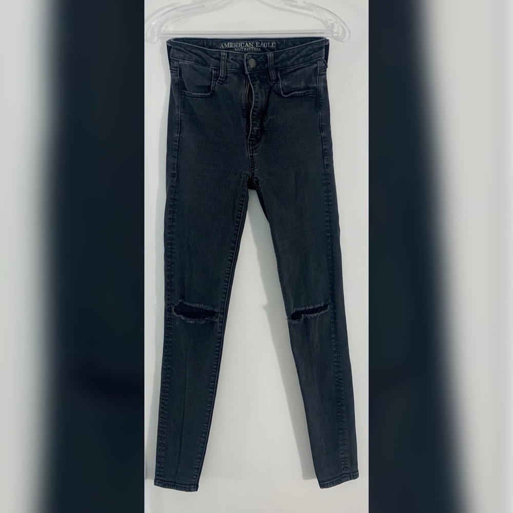 Black ripped jeans